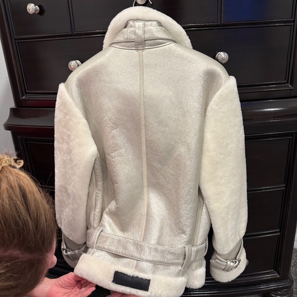 Nicole Benisti Montreal Shearling/Leather Coat - Picture 6 of 12